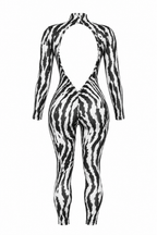 Zebra Print Jumpsuit