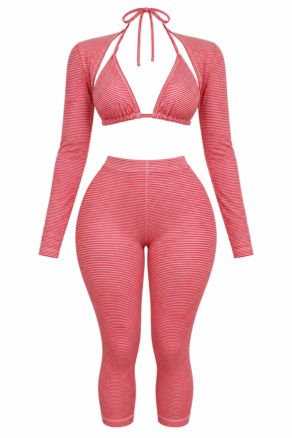 Pink Knit Pants Set