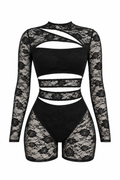 Lace Cutout Romper